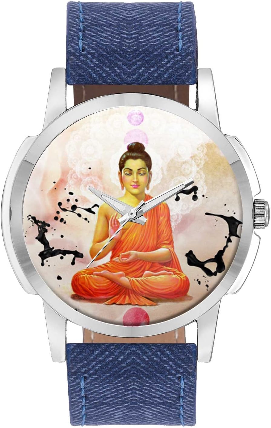 BIGOWL Wrist Watch - Buddha Analog Men's and Boy's Wrist Watch - Unique Analog Quartz Leather Band Wrist Watch