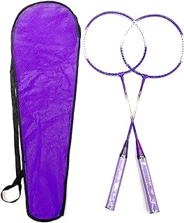 2 raquetes de badminton para jogos ao ar livre no quintal, raquetes leves de badminton para crianças iniciantes