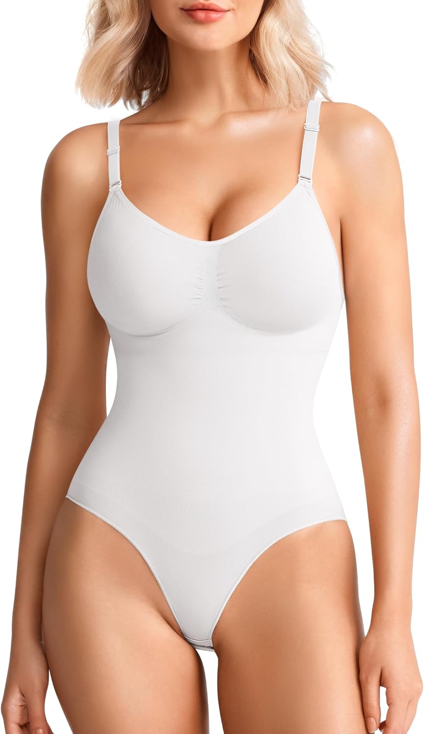 BRABIC Tummy Control Shapewear for Women Seamless Shapewear Bodysuit Body Shaper Waist Trainer Body Suit