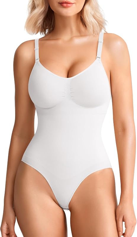 BRABIC Tummy Control Shapewear for Women Seamless Shapewear Bodysuit Body Shaper Waist Trainer Body Suit