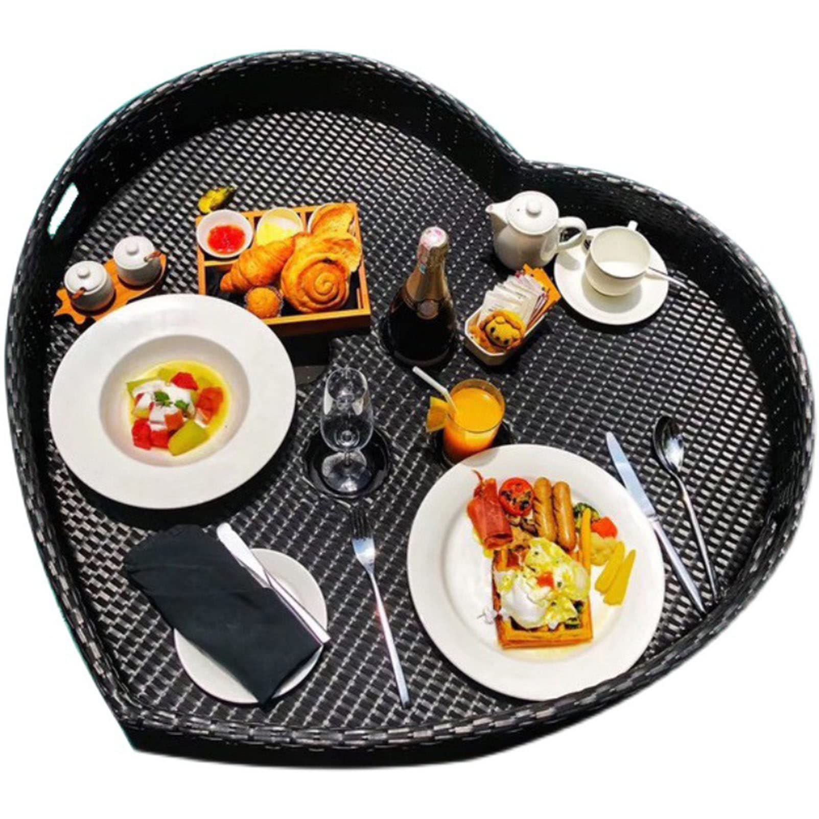 DDNGEJ Mesa de Bandeja Flotante para Piscina, Disco Flotante de Superficie de Agua, Bandeja de Desayuno Flotante multifunción, Plato de Comida Flotante para Fiesta al