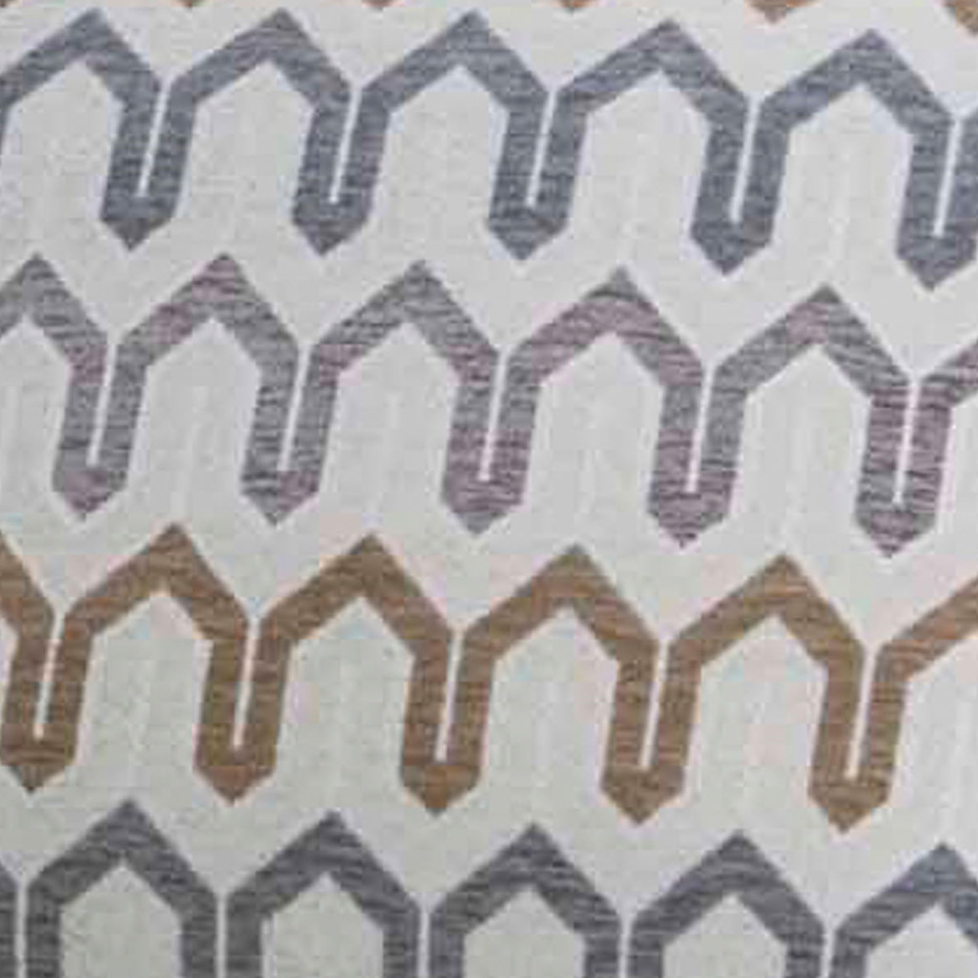 Curtina, Grey Woven Curtains W66 x L90 (168 x 229cm), Geometric Eyelet Curtains in Grey/Natural Tones - Image 4