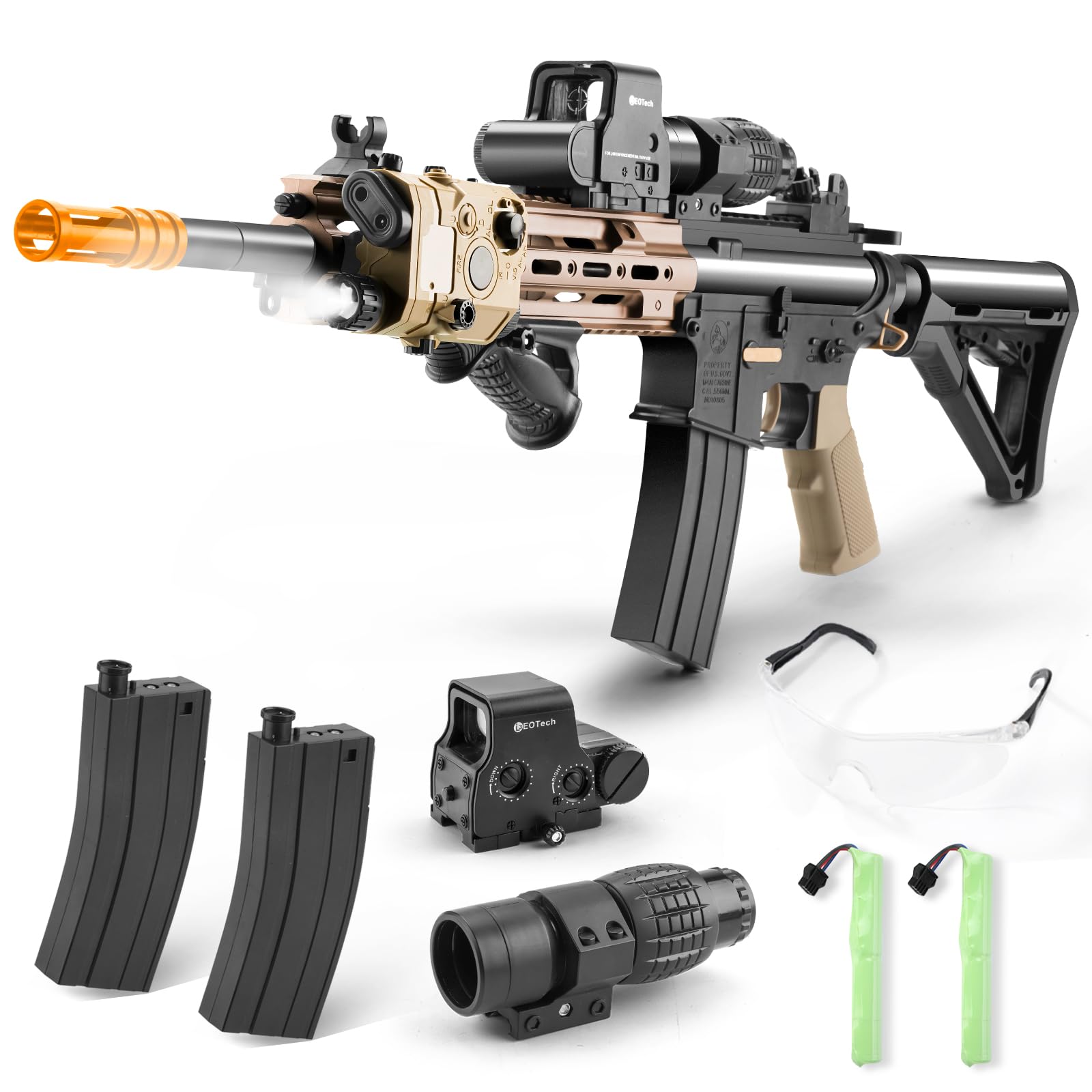 Toy Gun Automatic Blaster Sniper with Electric Mag, High-Speed Gel Ball Blaster for Adults 18+