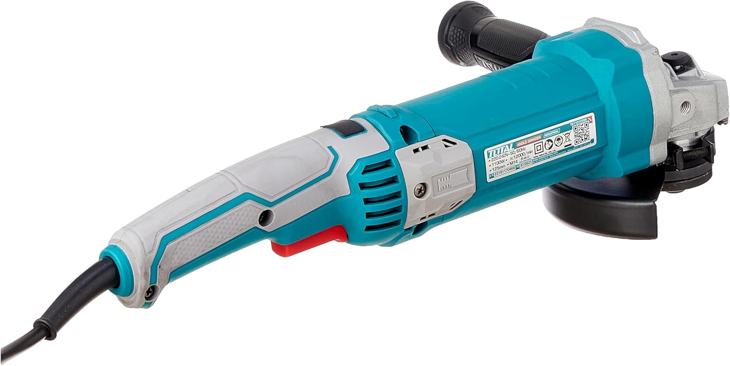 Total TG11012556 Angle Grinder in use
