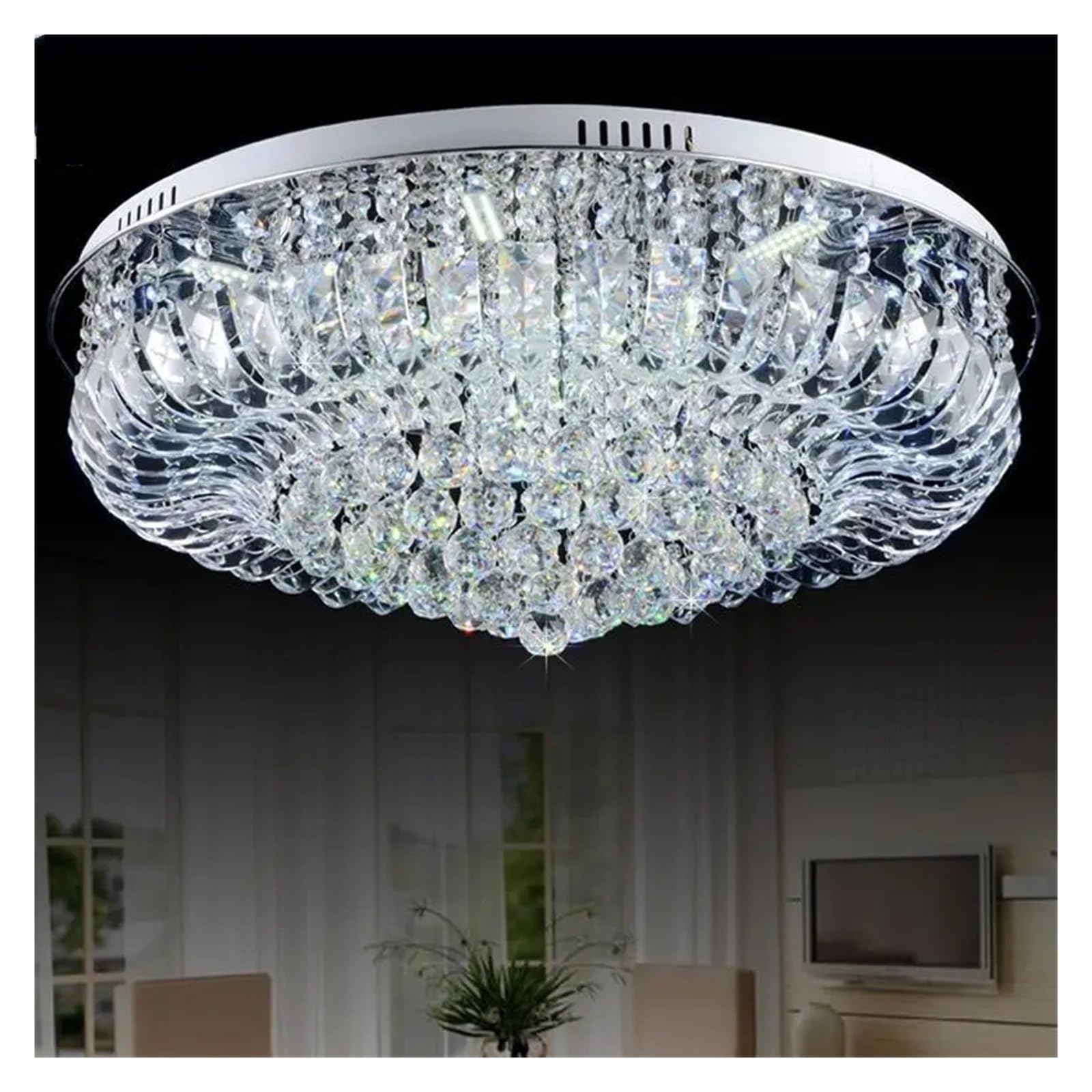 Lustre en cristal K9 moderne plafonnier de luxe pour salon - 5