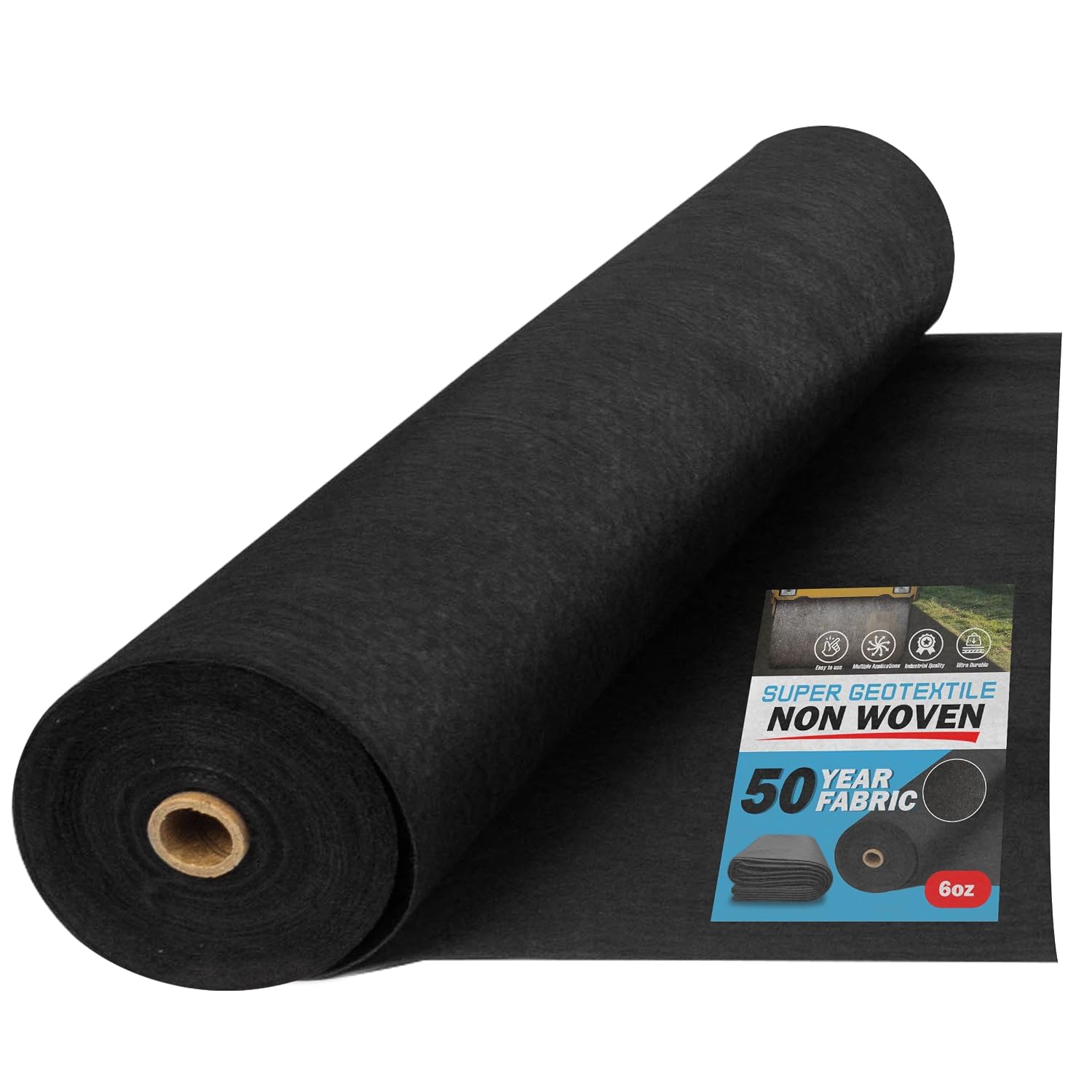 Super Geotextile 4, 6, 8 oz Non Woven Fabric for Landscaping, French Drains, Underlayment, Erosion Control, Construction P... - Review, Price and Buying Guide