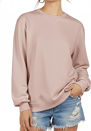 ZENUTA Sweatshirt for Women Long Sleeve Crewneck Womens Sweatshirt Pullover Long Sweatshirts for Women Tunic Top Loose Fit