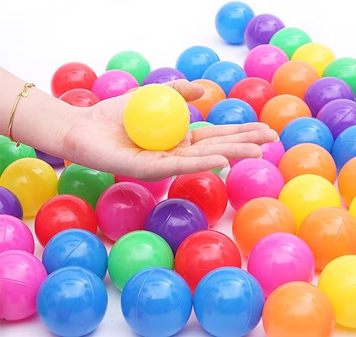 Miniatura 7 de Pelotas para niños, bolas de plástico a prueba de aplastamiento para piscina de pelotas con 7 colores brillantes, seguras y no tóxicas, sin BPA,