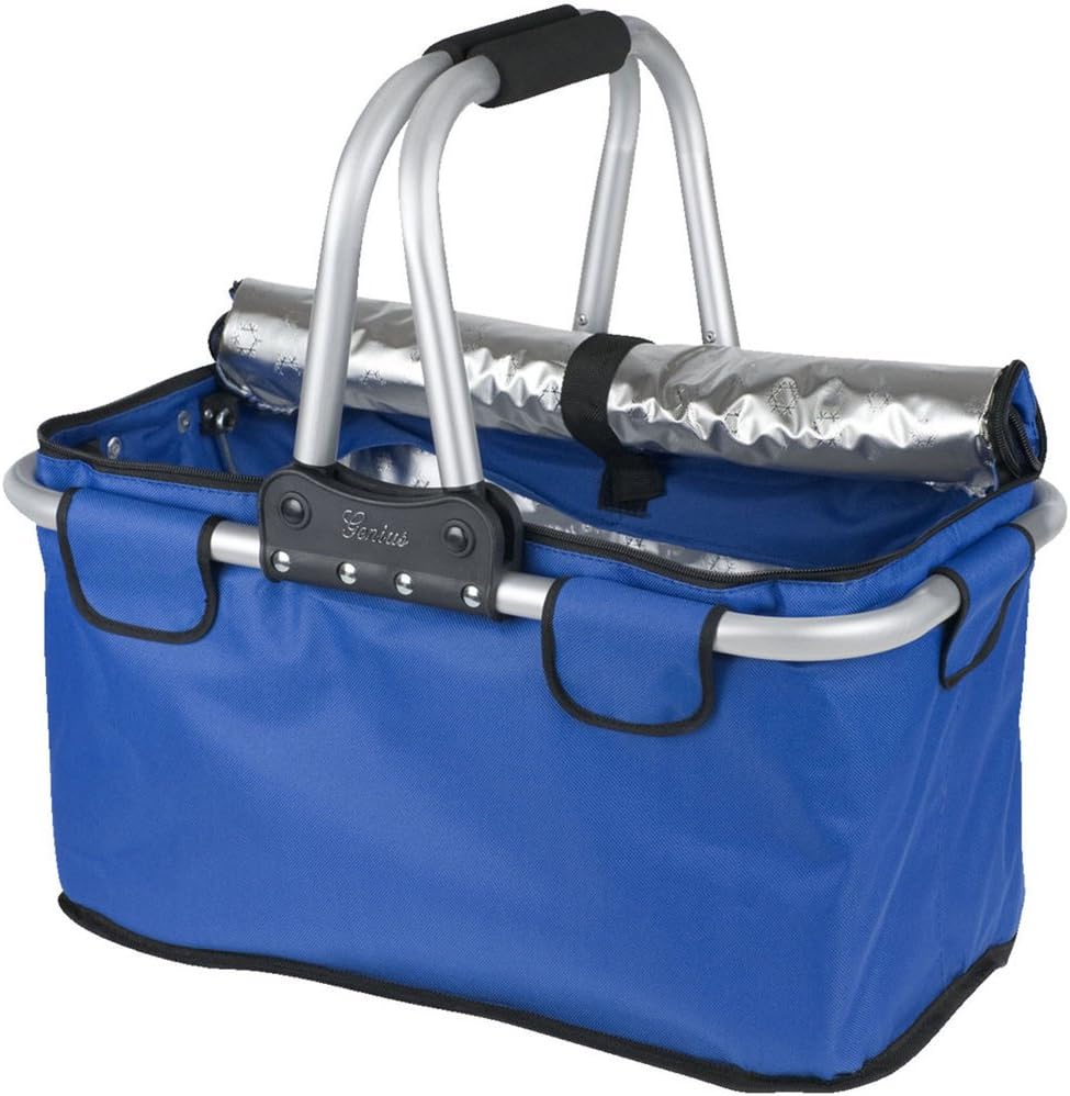 Genius ThermoEinkaufskorb aus Aluminium in blau, 48 x 29 x 7 cm