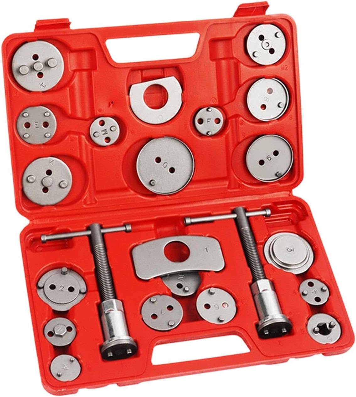 Brake Calipe-r Compression Tool Set, with Sturdy Steel Build, 1set, Heavy Duty Brake Piston Compressor and Wind Back Tool Kit, Piston Disk Pad and Spanner Kit, Easy to Use, for All Types of Vehicle U