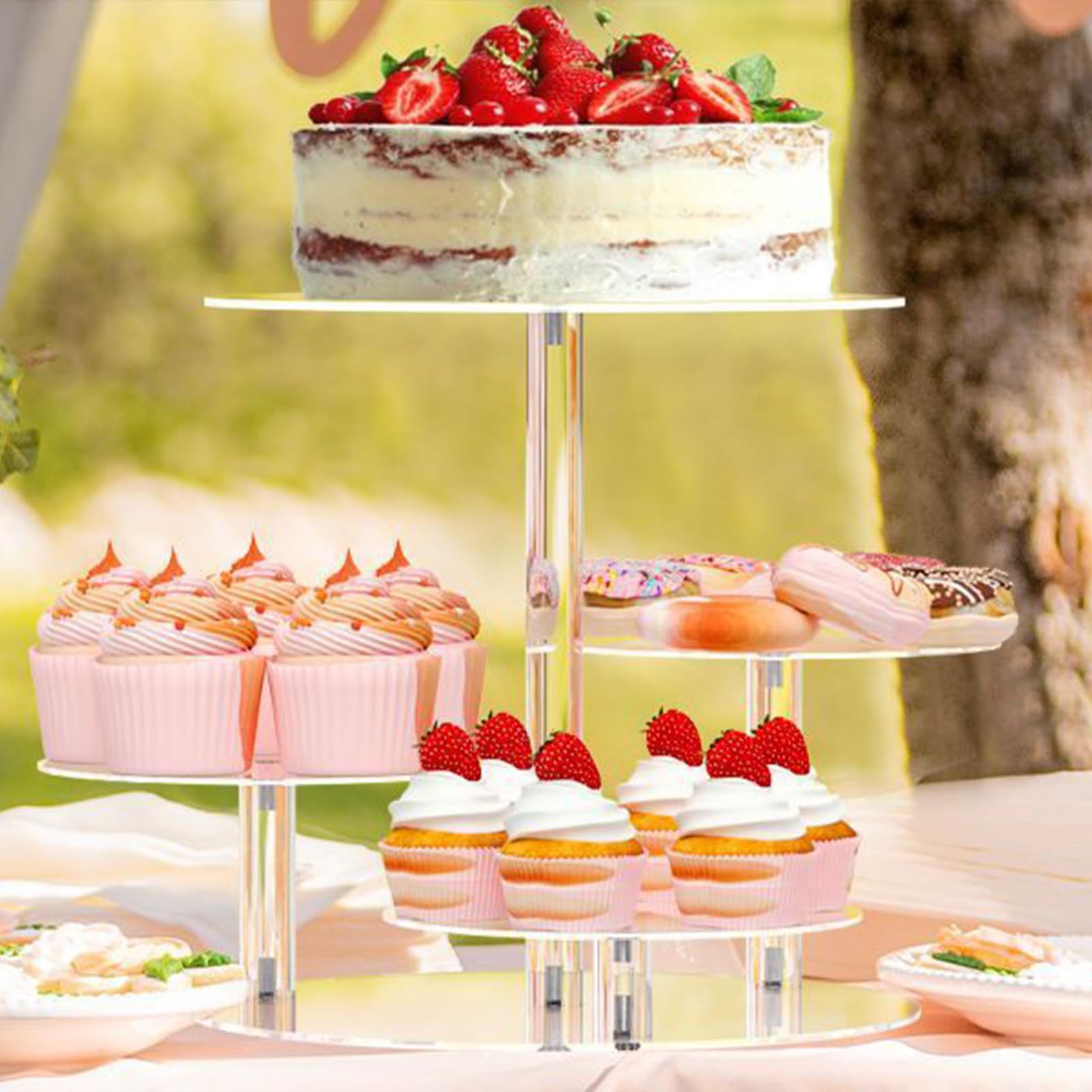Supporto per Cupcake Display Rotondo Decor Moderno