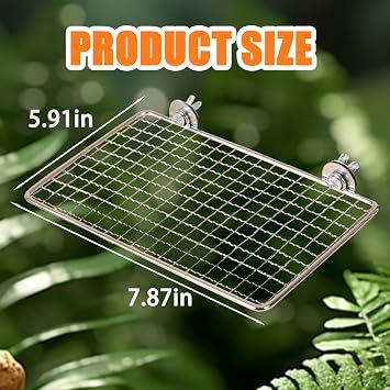 Bird Perches Platform,Stainless Steel Shelves for Bird Cage,Parrot Platform Perches for Birds-Safe Bird Shelf Stand for Cage Accessories,Suitable for Small to Large Birds(Rectangle)