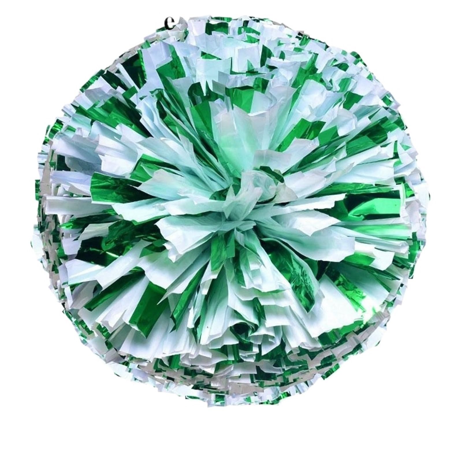 Flower Cheerleader Pom Poms Cheerleading Cheering Ball Club Sport Supplies Dance Party Decorator(Green-White)