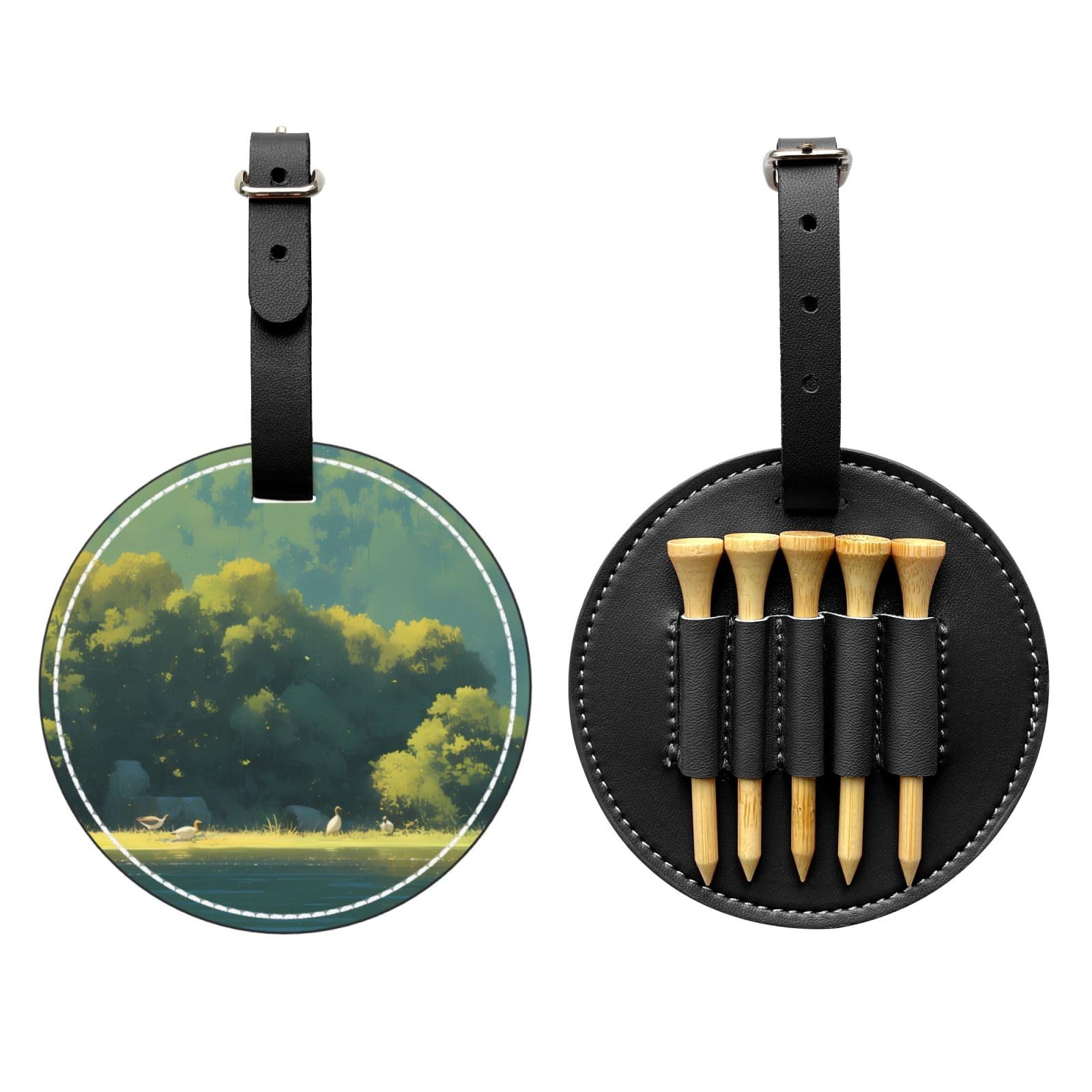 Riverside Mallard Black Golf tee Storage Bag - Durable and wear-Resistant Golf Accessories