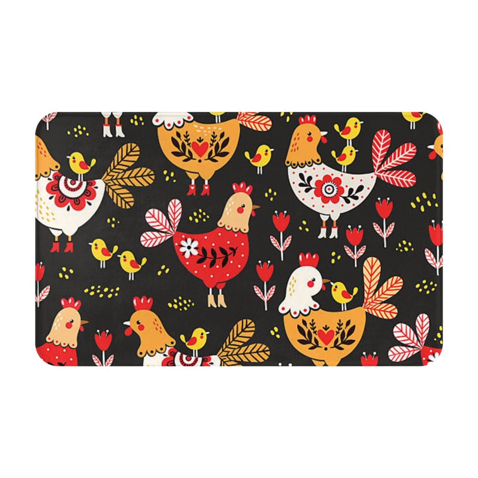 Tapis de salle de bain coq tapis de douche antidérapant lavable intérieur extérieur