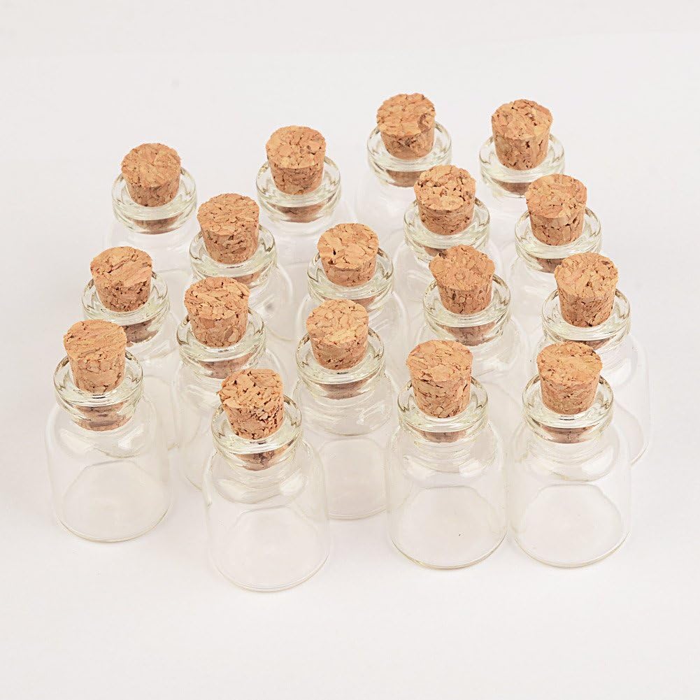Small Glass Jars 5-100pcs Clear Glass Empty Vials With Corks - 0.5 - Foto 7