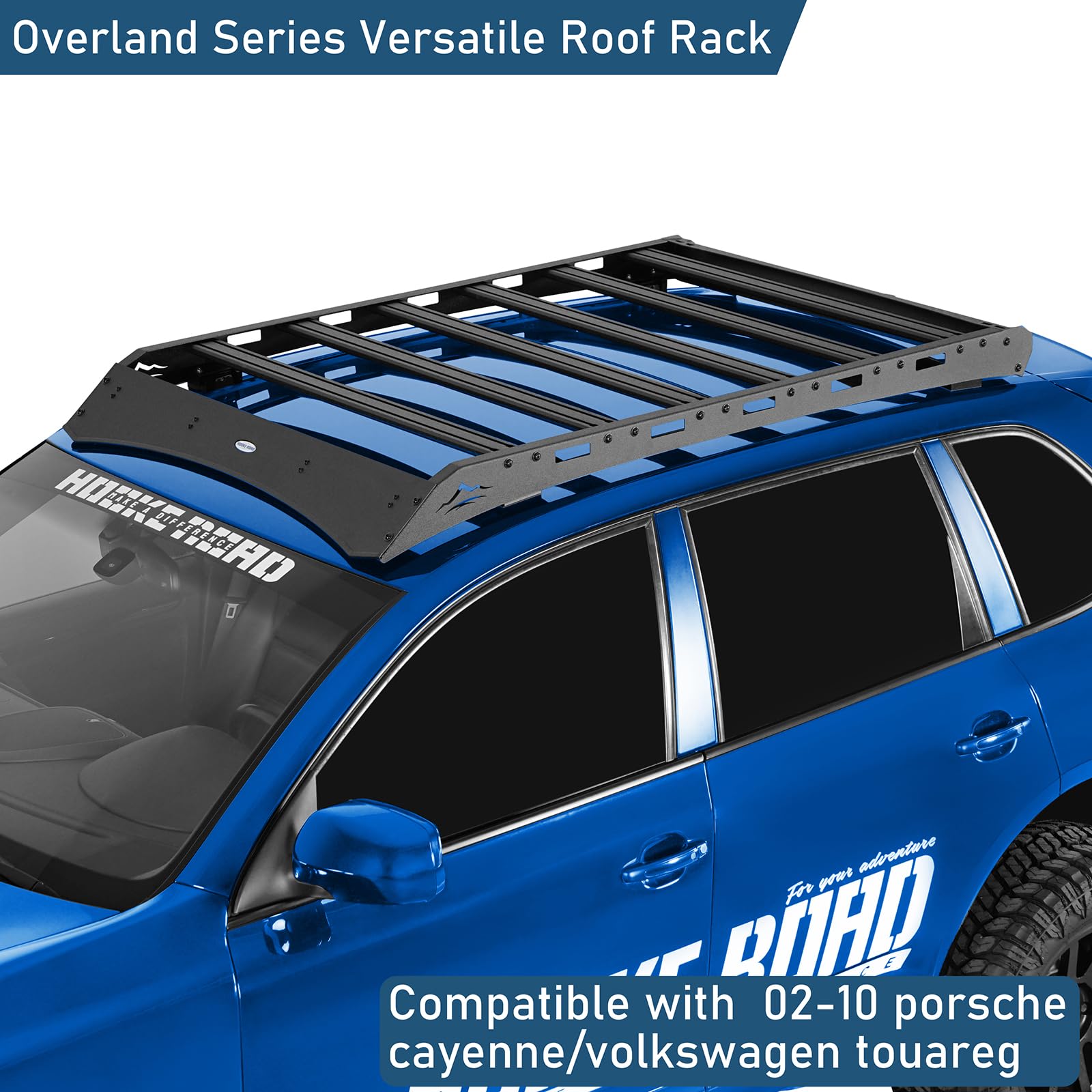 Hooke Road Roof Rack Aluminum Cross Bars for Porsche wFactory Roof Rails | 2003-2010 GTS Turbo Turbo S Lightweight Luggage Carrier Basket 400lb Capacity Overlanding Bolt-on product thumbnail 3