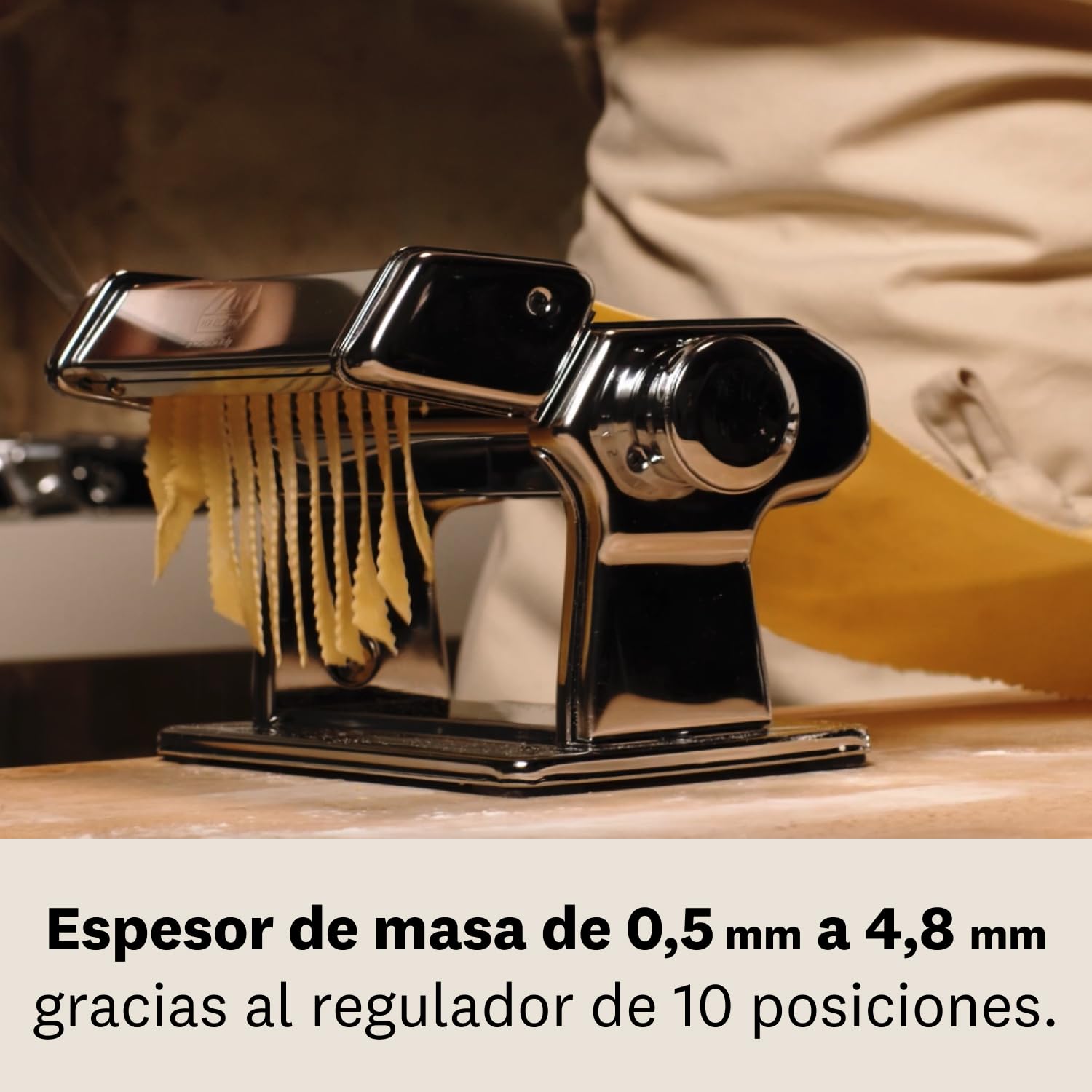 Marcato Multipast, Set de Máquina para Pasta Atlas 150, Acero Cromado, 6 Accesorios Incluidos