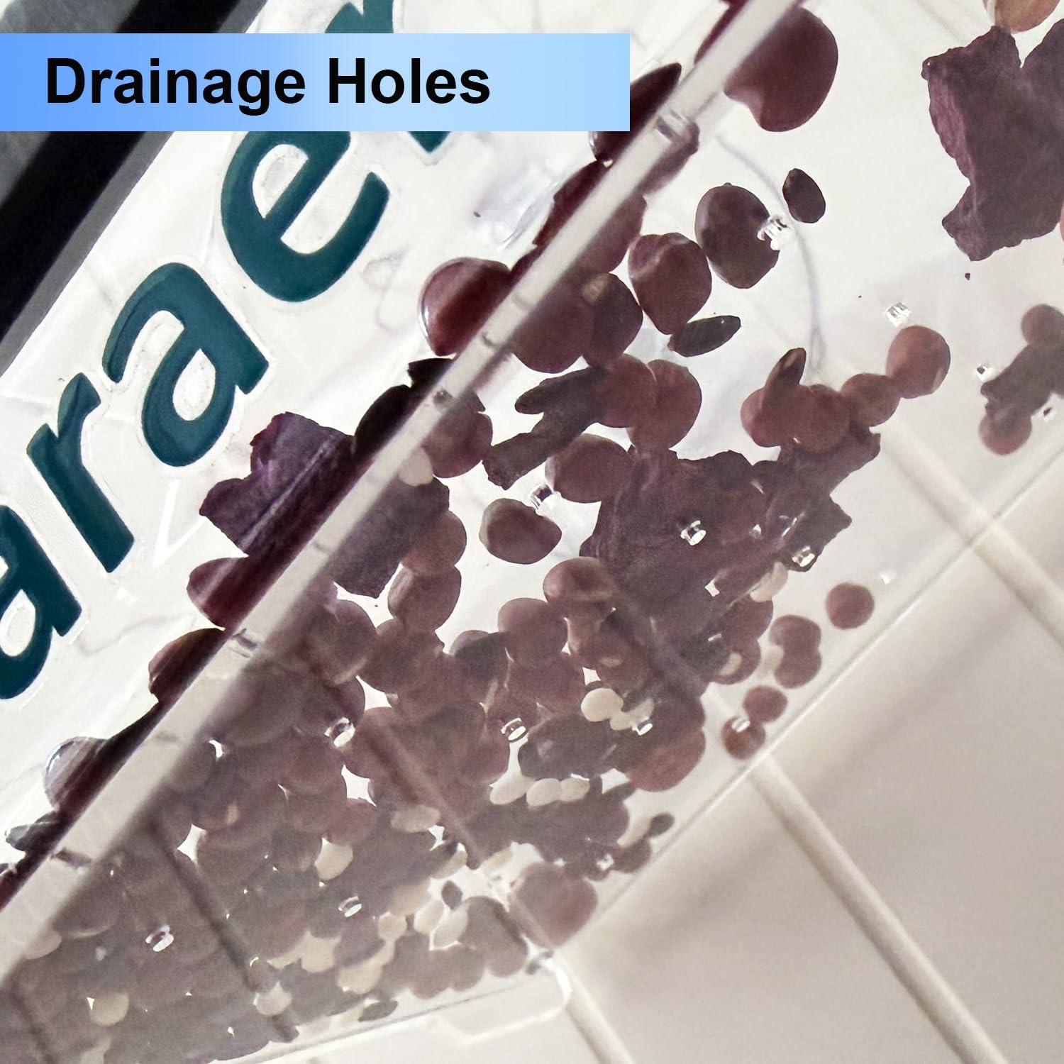 Window Bird Feeder House, Clear Acrylic with Suction Cups, Drainage Holes, Anti-Slip Perch