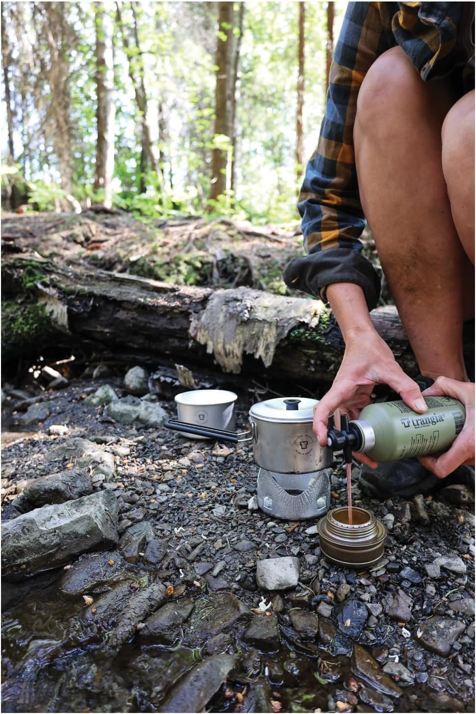 Trangia Micro Original Lightweight Compact Stove | Perfect for Solo Camping | Includes T-Cup w/Lid