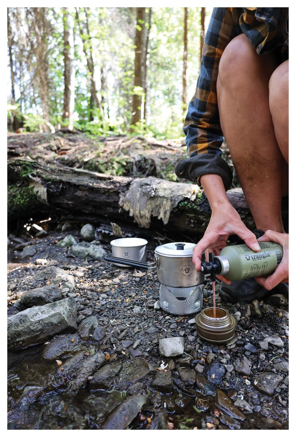 Trangia Micro Original Réchaud compact léger | Parfait pour le camping en solo | Comprend un gobelet en T avec couvercle