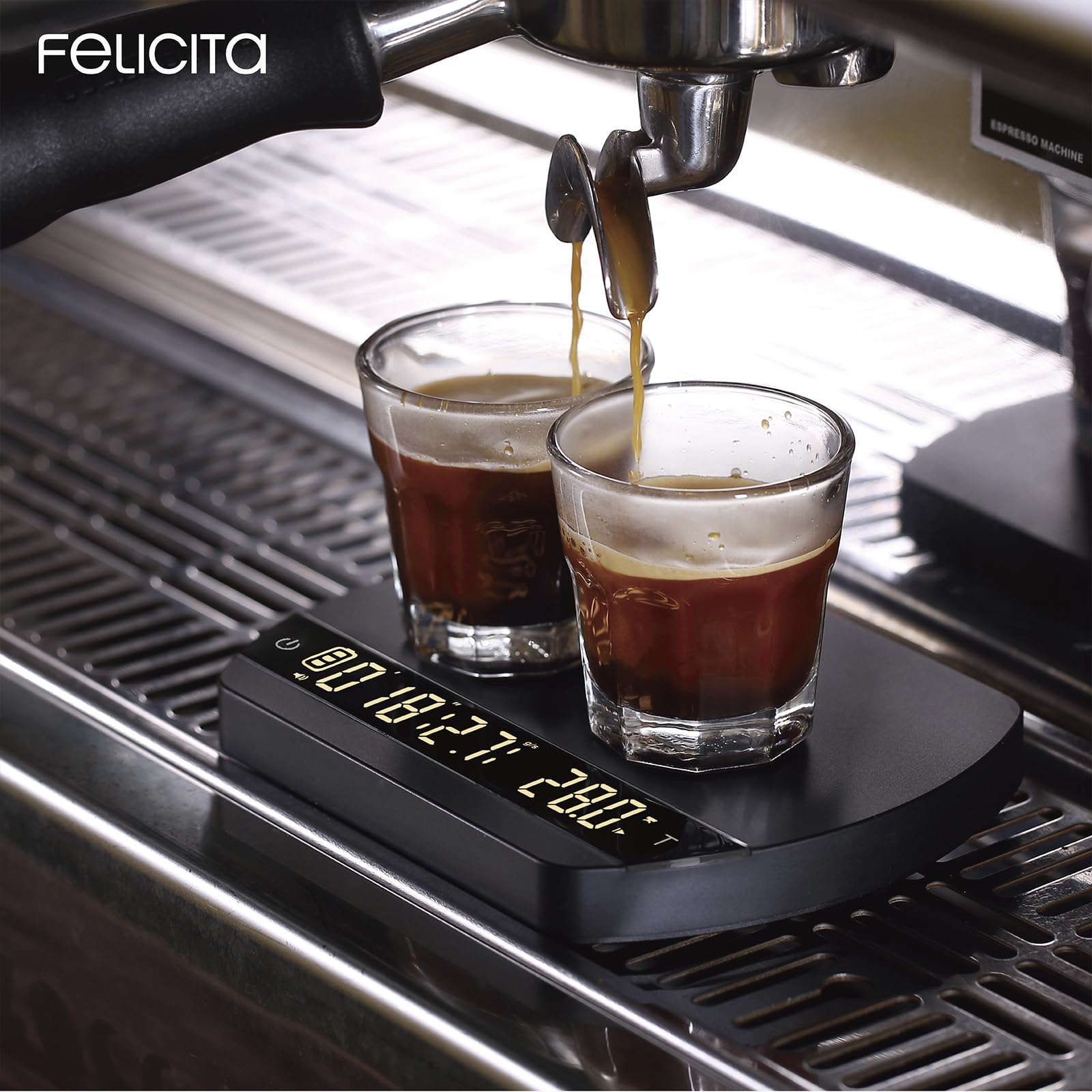 Metal Coffee Scale With Timer, Espresso Scale With Auto Timing, 3 Mode