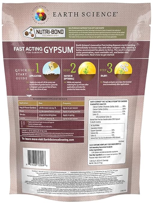 Earth Science Fast Acting Gypsum 5 lb Acondicionador de Suelo miniatura 2