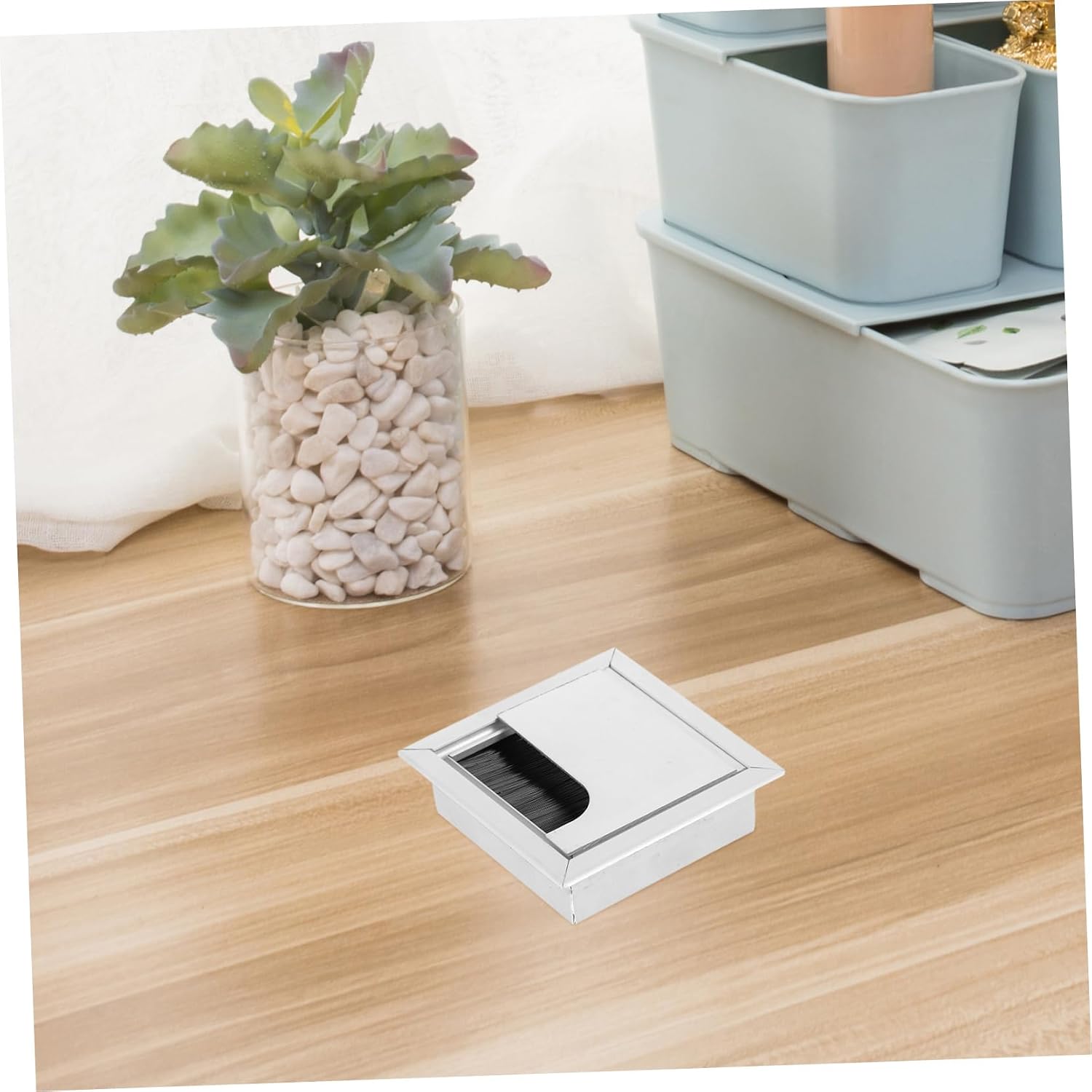 Aluminum Alloy Cable Hole Cover Desk Grommet for PC Areas