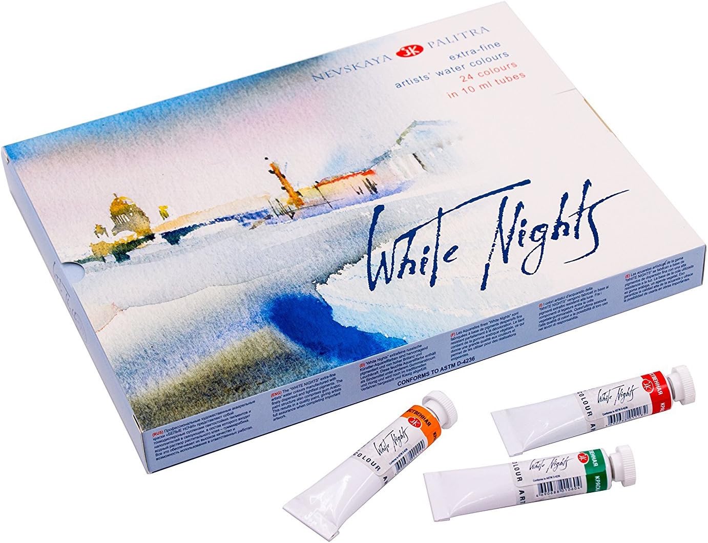 Honsell White Nights 11227 Watercolour Artists Set of 10 ml Tubes, Colourful, 24er
