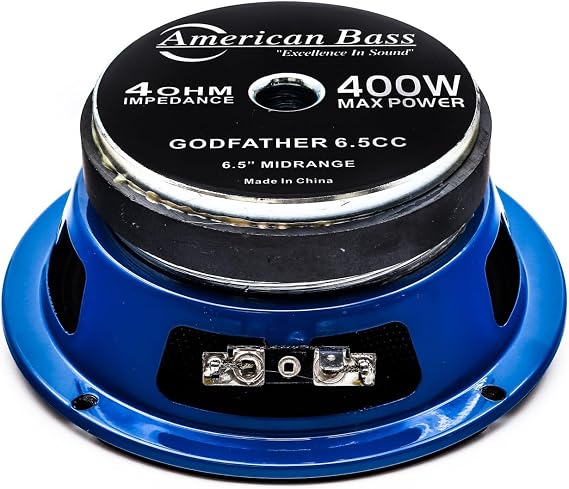 American Bass 6.5 Mid Range Speakers 400 Watts Max 4 Ohm Godfather 6.5CC Pair
