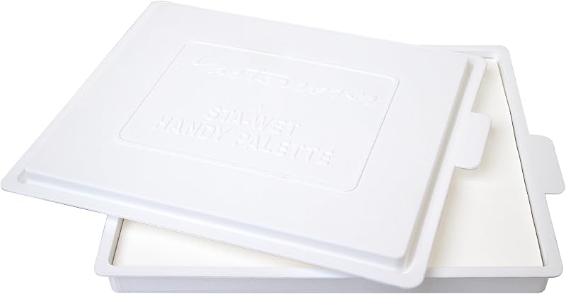 Masterson Sta-Wet Handy Palette Airtight Paint Palette Keeps Paint Fresh for Days, 8.5 by 7 Inches, Made in USA