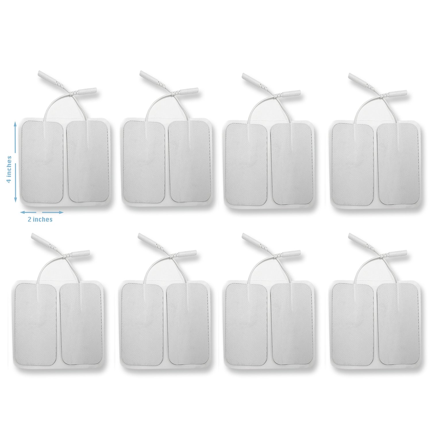 Buy 16 Pack Tens Unit Pigtail Electrode Pads 4 X 2 Inch Premium Quality