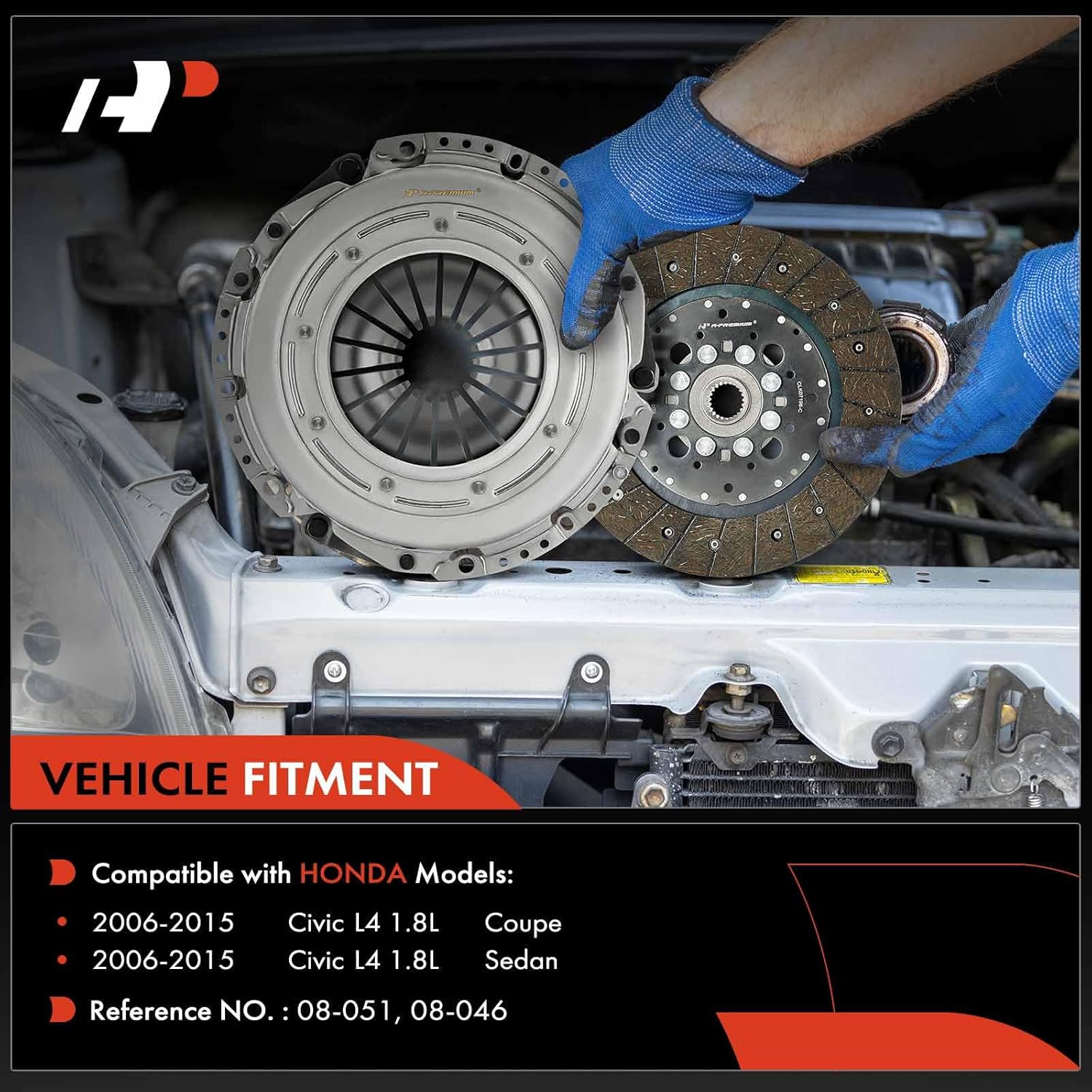 A-Premium Transmission Clutch Kit Set Compatible with Honda Civic 2006-2015 1.8L Coupe/Sedan