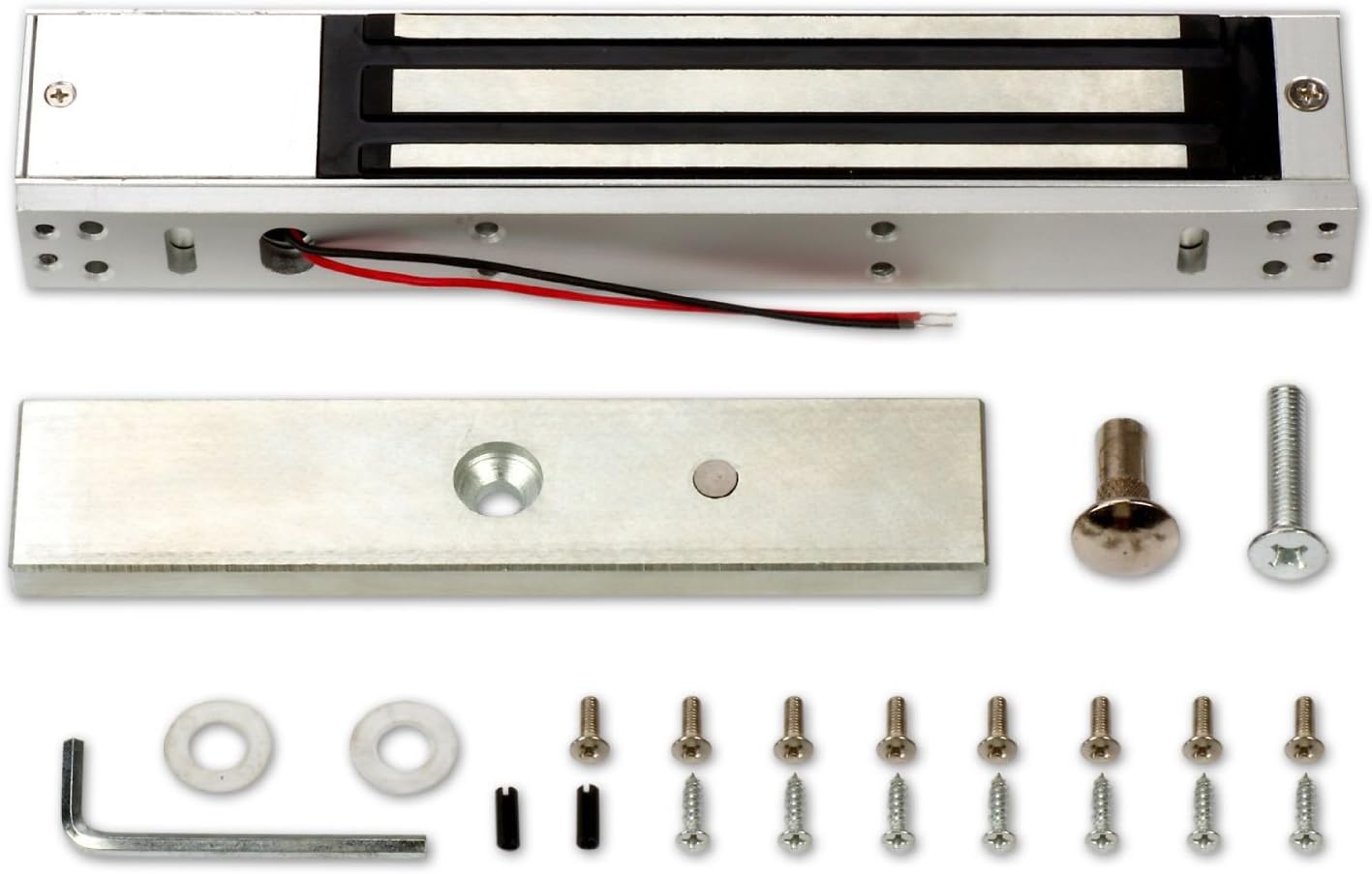 600LBS Holding Force Single Door Electric Magnetic Lock Electromagnetic Lock for Door Access Control System with Built in Door Sensor