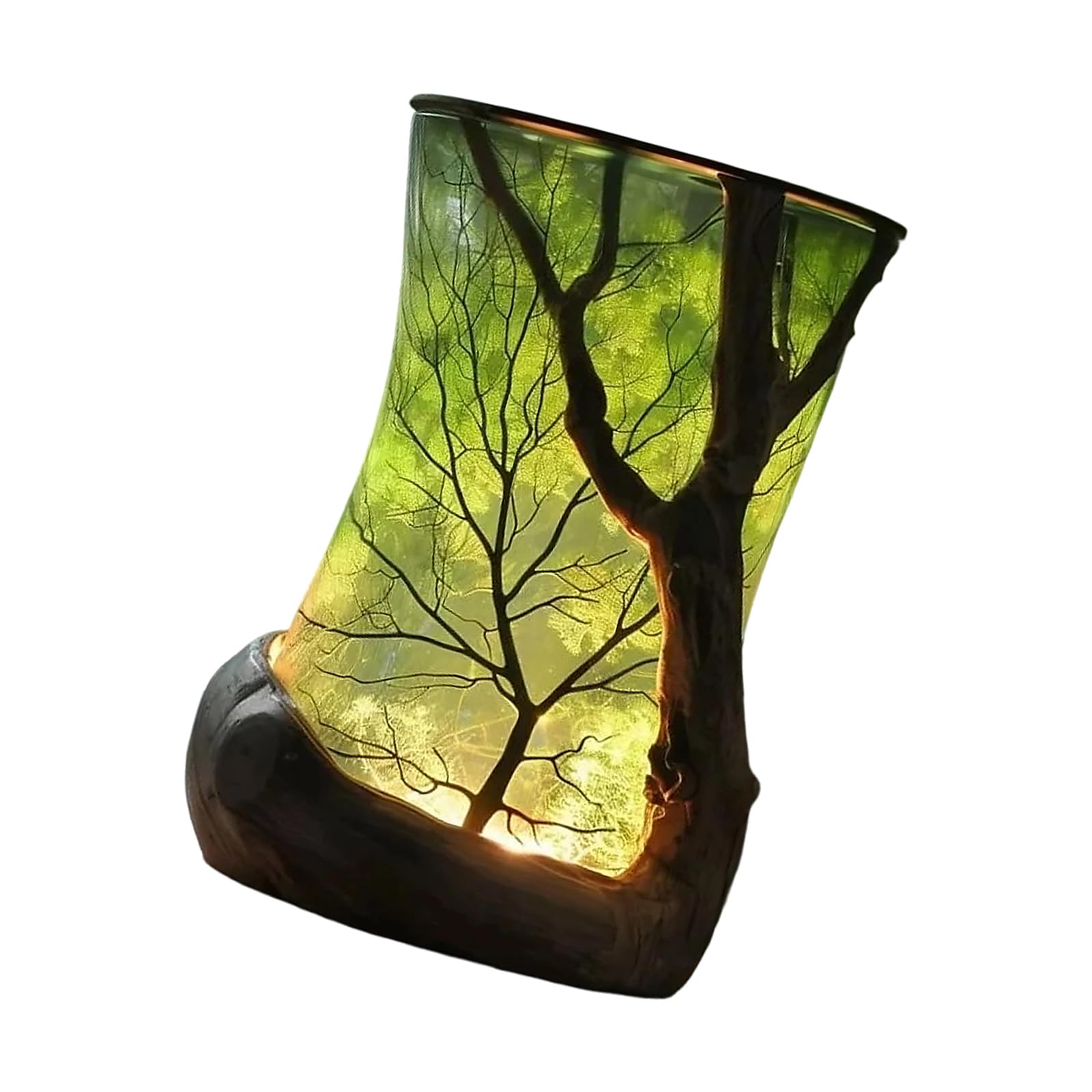 Zxfdsfdbnm Multi Nature Inspired Fantasy Resin Nightlight Gentle Glow Enchanting Forests For Study Relaxation Enchanting Lamp