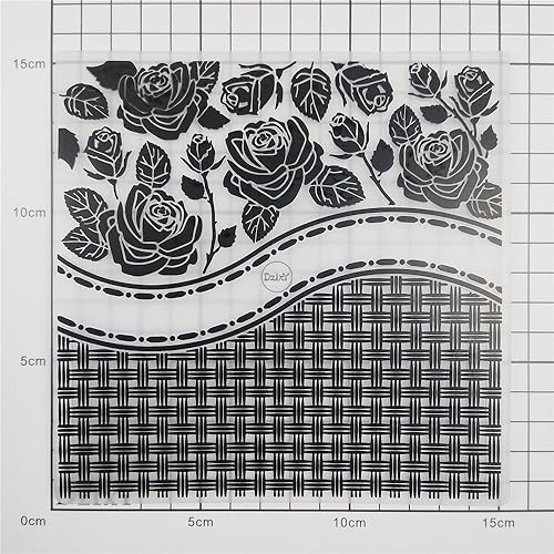 Vista 43 de DzIxY Fondo de corazón Carpetas de grabación en relieve de plástico para tarjetas que hacen suministros DIY papel 3D plantillas de álbumes
