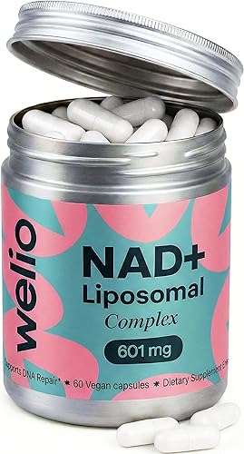 Suplemento liposomal NAD+ - Complejo de alta pureza 601 mg - Alternativa NMN para energía celular, metabolismo saludable, función cognitiva, salud
