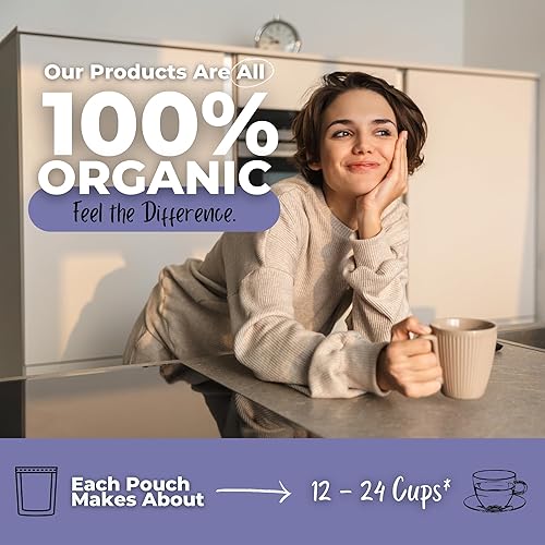 Miniatura 3 de Clear Mind + Focus and Memory - Té de hojas sueltas con ginkgo biloba, gotu kola, romero, té de hierbas orgánicas, 2 onzas (2.01 oz), descafeinado,