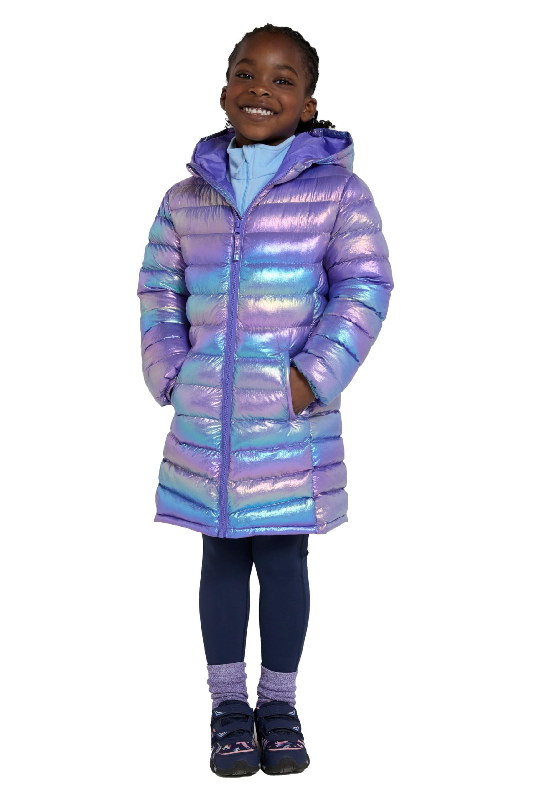 Mountain Warehouse Doudoune rembourrée Longue Florence pour Enfant - Capuche, Manteau léger, Doux, Chaud et isolé - pour Voyage et activités extérieures en Hiver Rose 11-12 Ans