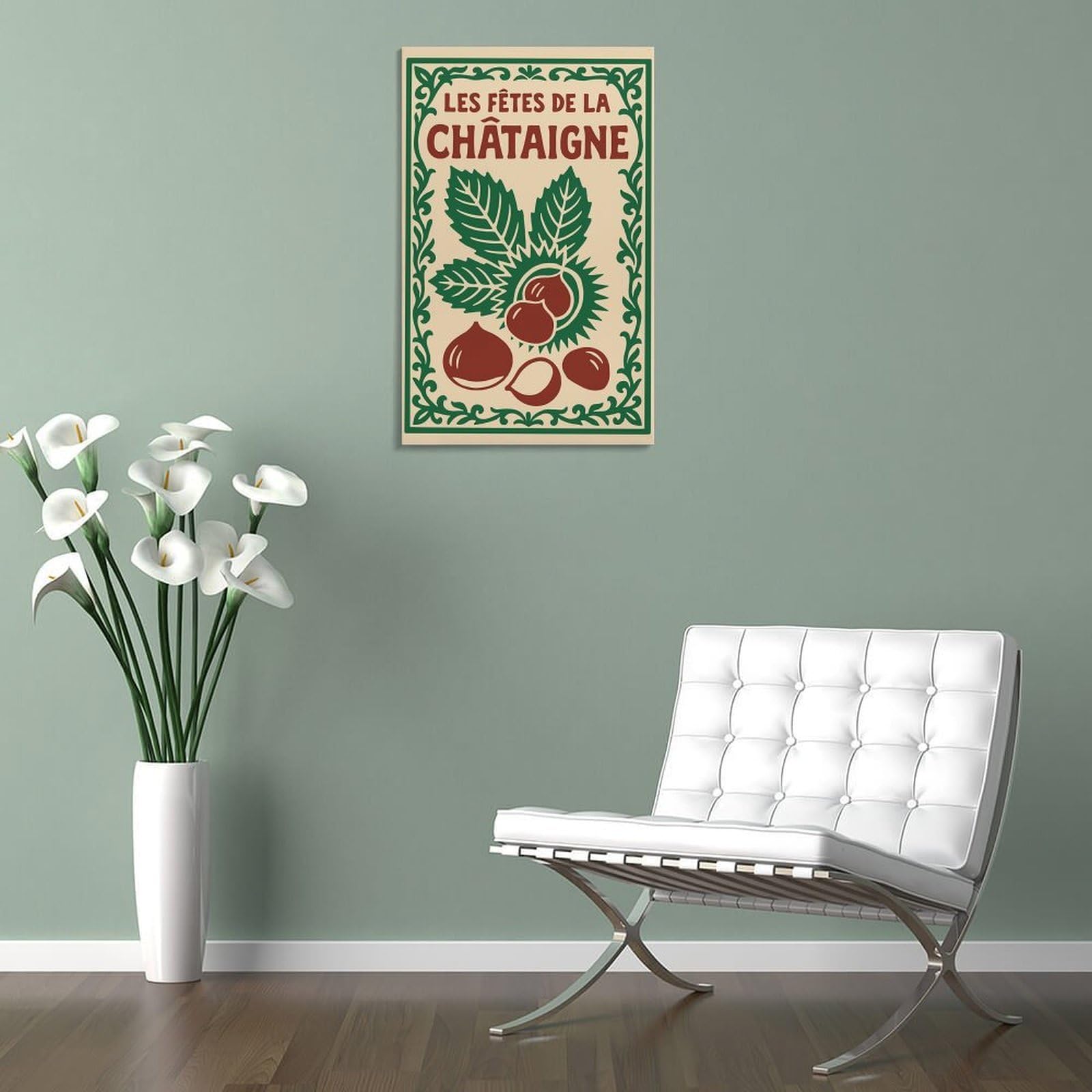 sinyumoney Chestnut Festival Poster Su Tela, Stampe Artistiche Da Parete, Opere D'arte Moderne Per Soggiorno, Camera Da Letto, Ufficio, Decorazioni Murali 16x24inch(40x60cm)