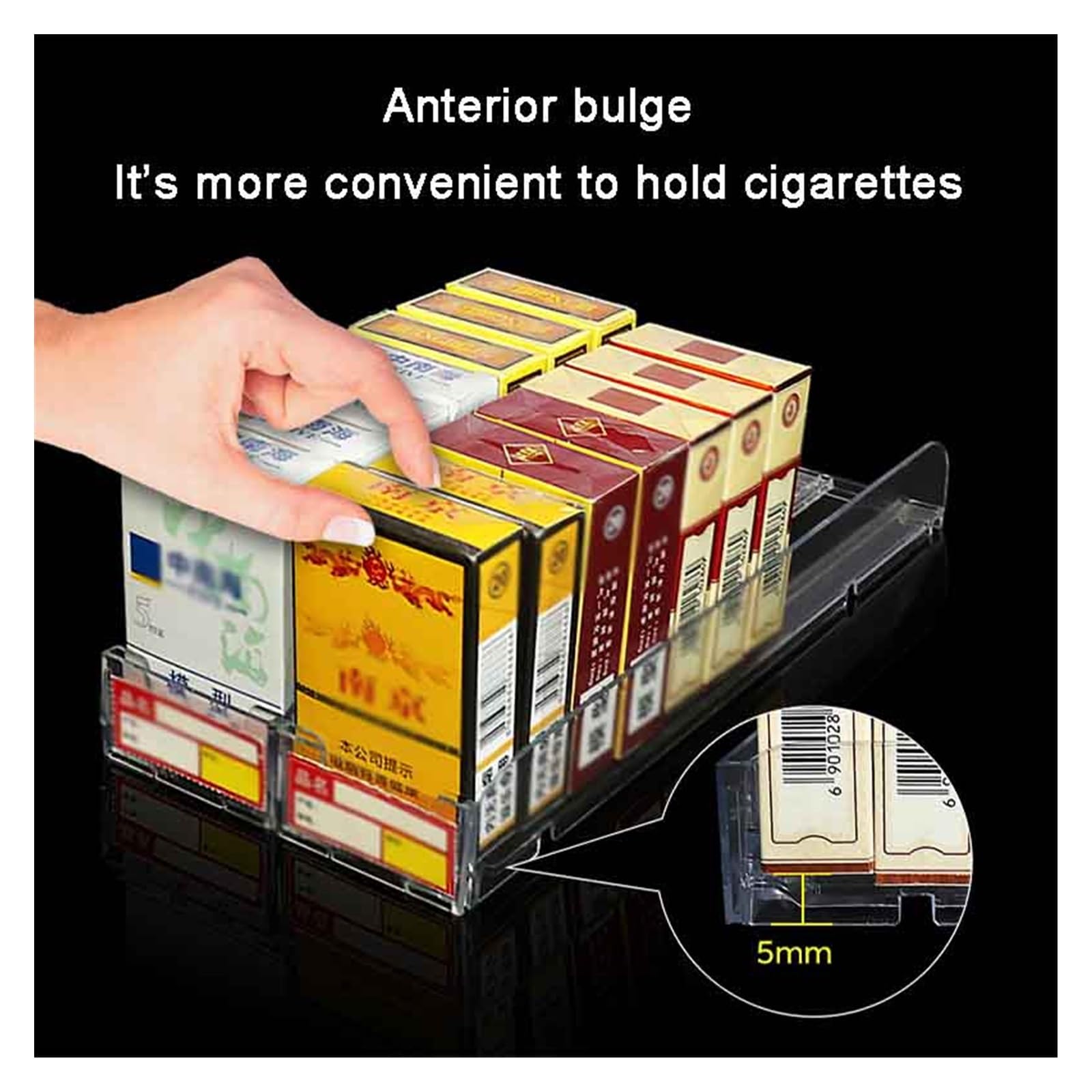 Espositore per Sigarette, Vetrina Matchbook Espositore Automatico for Tabacco Portasigarette con divisori for portasigarette(W 7cm,Style6)