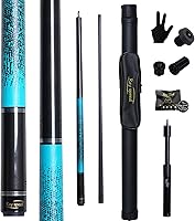 Vista 13 de Taco de Billar de Fibra de Carbono 12.5mm Punta Arcoíris Baja Deflexión Taco de Billar con Junta de Pin Uni-loc y Extensión Taco de Billar-20 oz