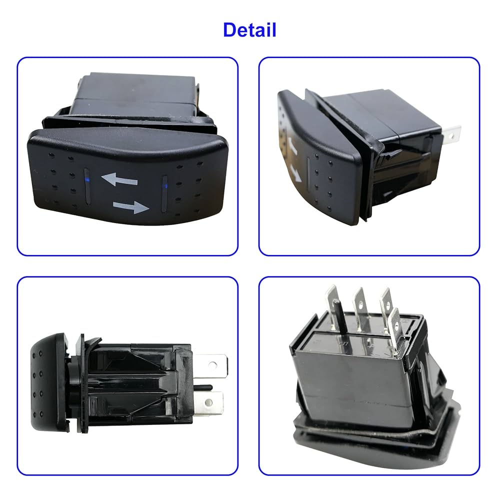Momentary Rocker Switch 4 Pin Marine Grade ON-Off-ON/Open