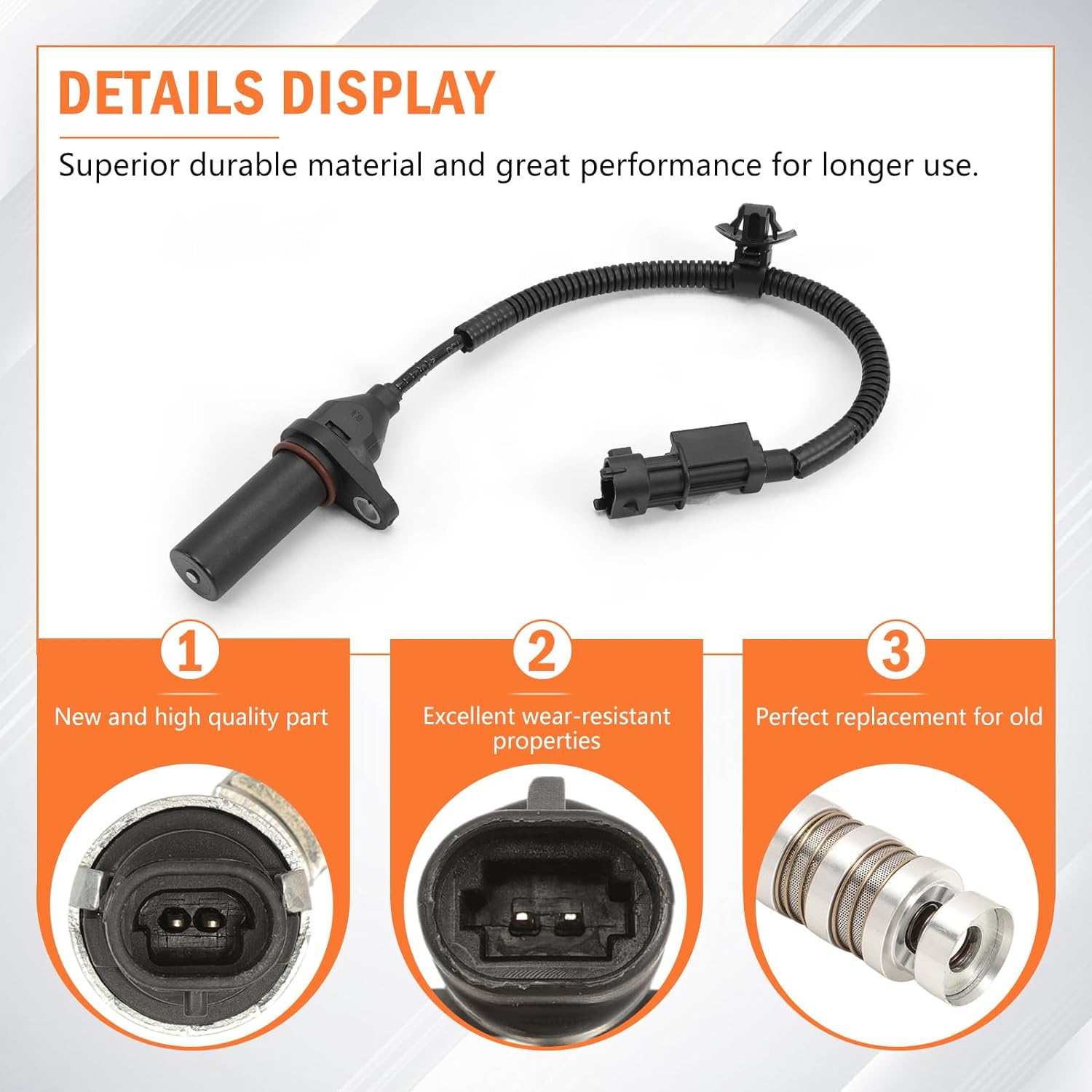 VVT Solenoid Intake and Exhaust Camshaft & Crankshaft Position Sensor Fit for Hyundai Elantra 2017-2020 Tucson Kia Forte 24375-2E100 39350-2E200 39180-2B000 2.0L