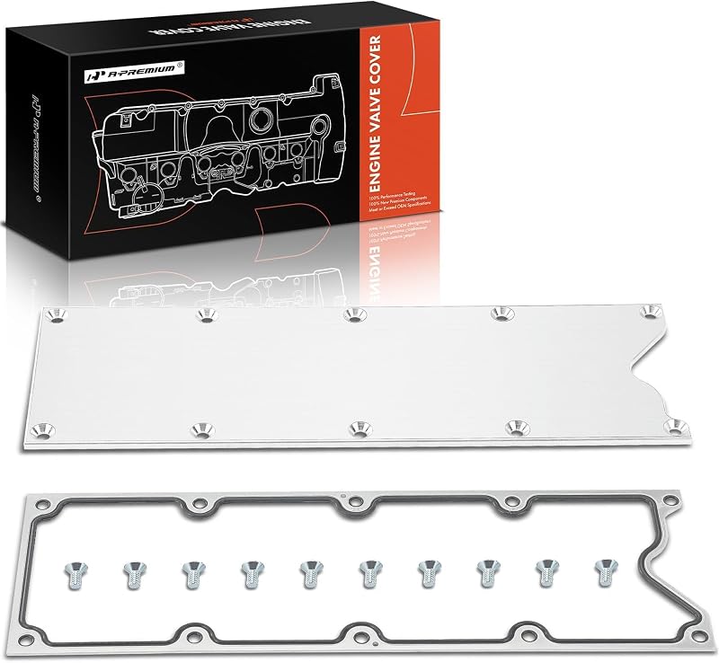Tampa de vale baixa A-Premium para motor GM LS Gen 3, alumínio 6061, sem furo para sensor de detonação – Kit