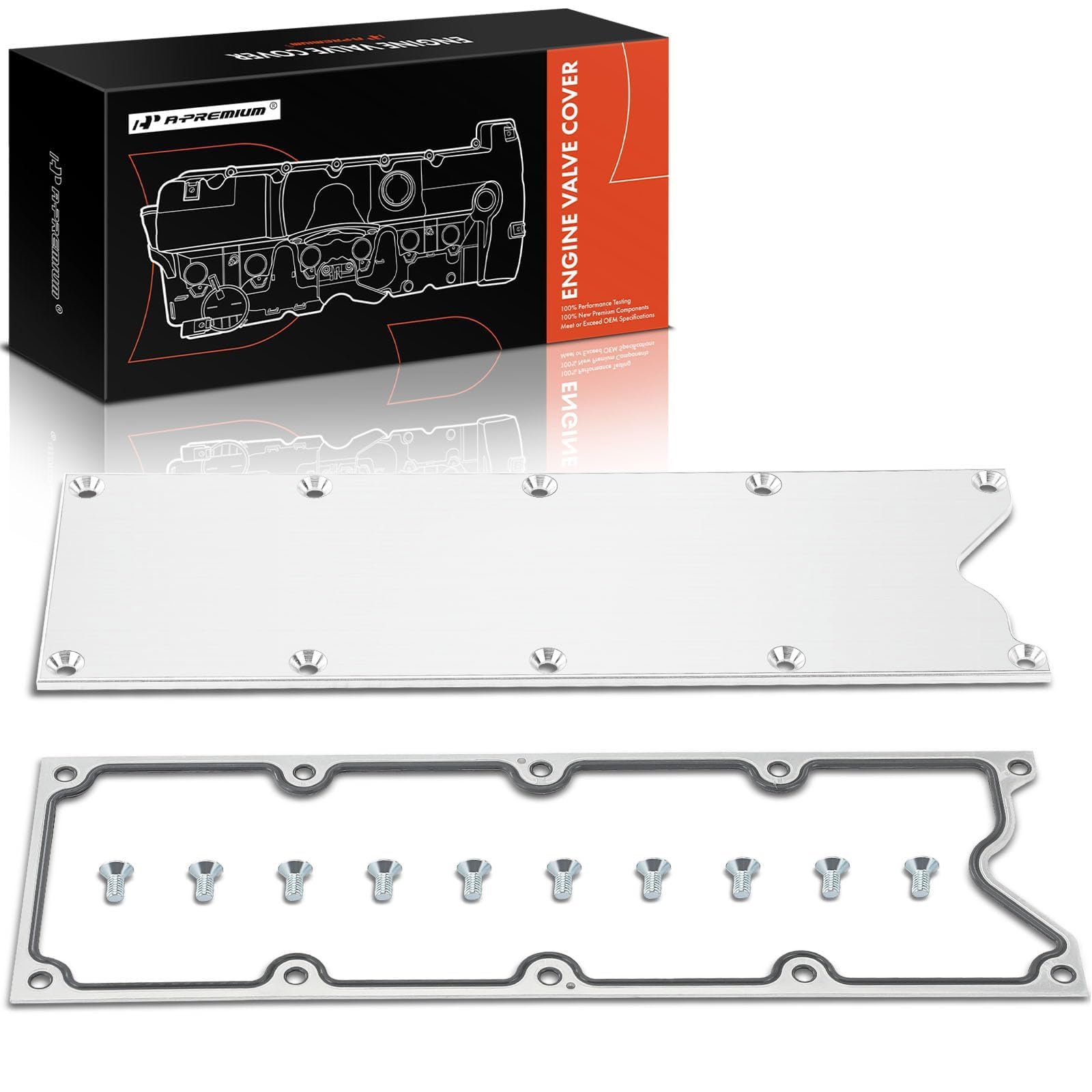A-Premium Gen 3 LS Valley Pan Cover Plate, with Seal Gasket &amp; Bolt, Fit for GM LSX LS1 LM7 LR4 LQ4 LS6 L59 LQ9 LM4 L33, Low Profile &amp; Non Knock Sensor Hole