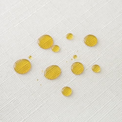 Miniatura 4 de NLMUVW Mantel rectangular de lino sintético texturizado, impermeable, resistente a las arrugas, mantel decorativo para cocina, comedor y fiesta,