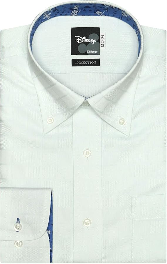 Amazon ブリックハウス Disney ディズニー ワイシャツ 長袖 形態安定 綿 Juststyle メンズ Bmab16b4d 70 グリーン M40 84 シャツ 通販