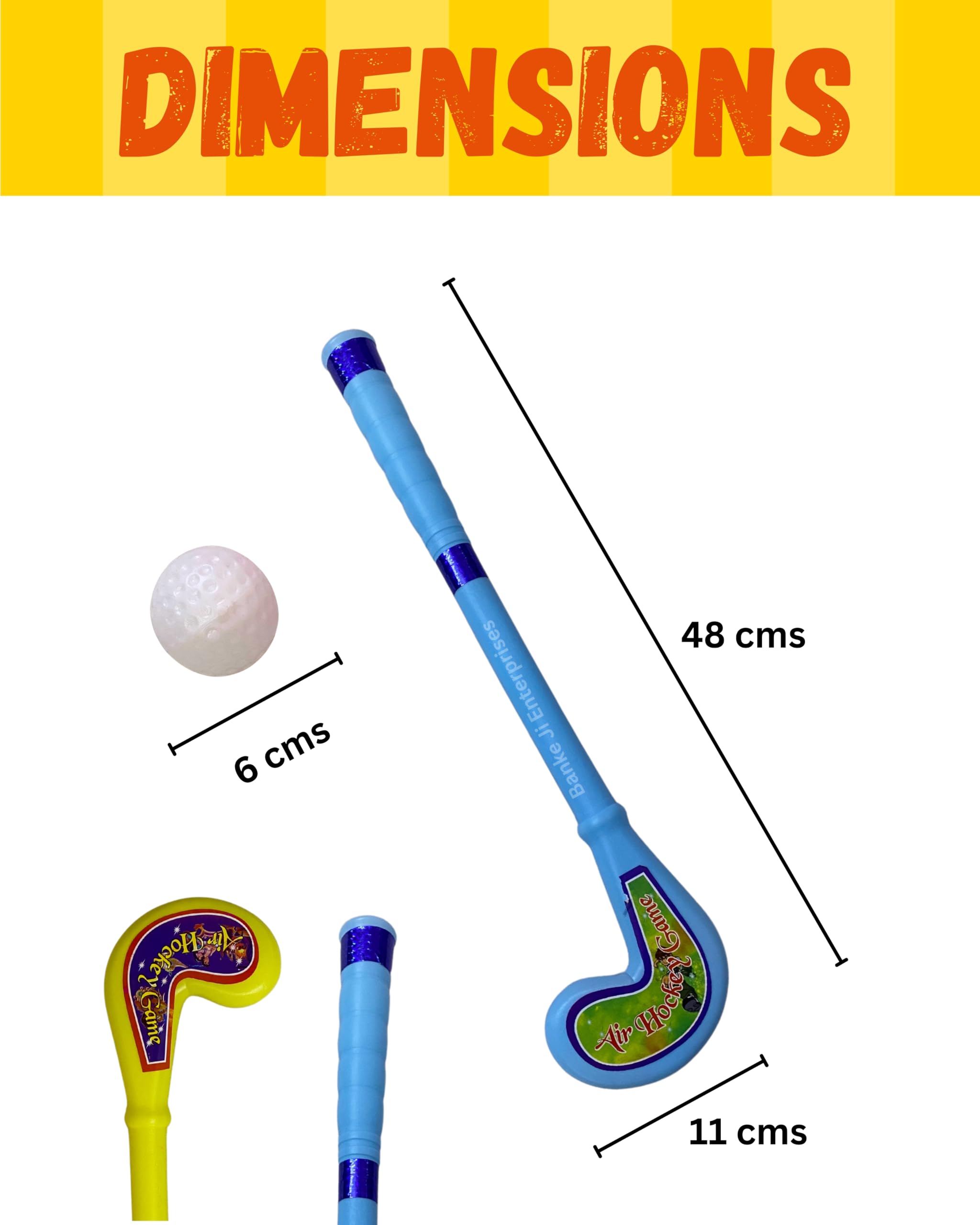 Banke Ji 2 Blue and Pink Hockey Combo for Kids Indoor Outdoor Hockey Sticks, 2 Hockey with 2 Balls, Set of 2, Age 5+ Sports Toys for Kids (Pink-Blue) 3