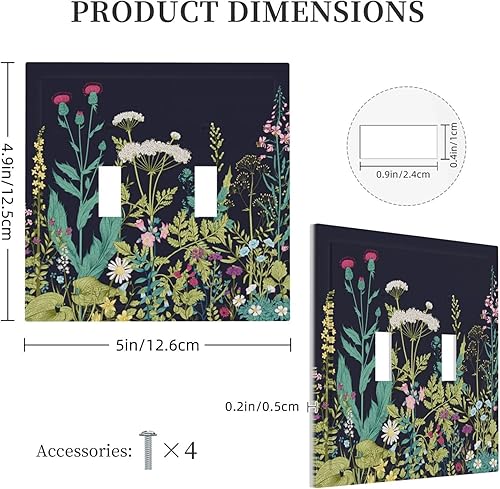 Miniatura 81 de Placa de pared dúplex de receptáculo de dispositivo de 1 gang de madera envejecida blanca gris con veta de tablón, cubierta de enchufe eléctrico de